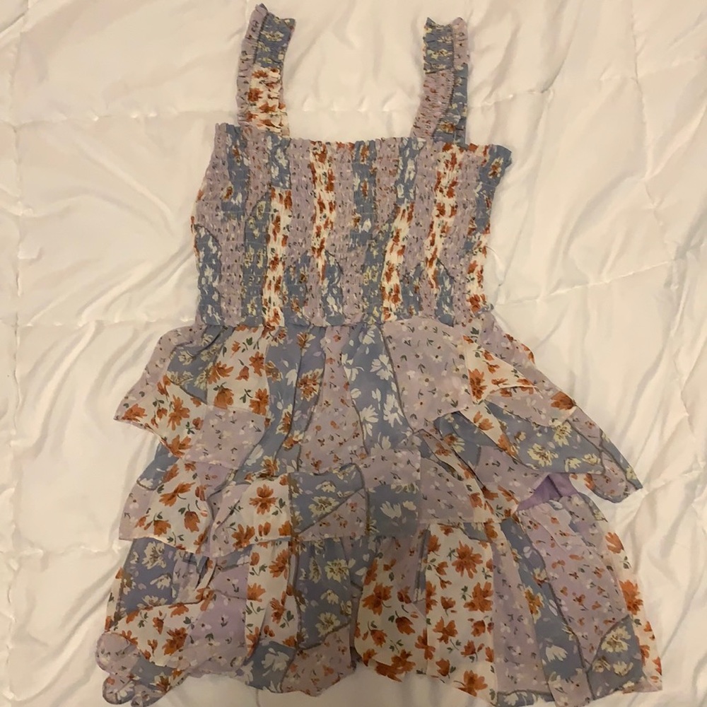 ruffled floral dress